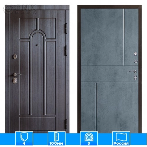 Входная дверь Престиж 125597 бетон темный