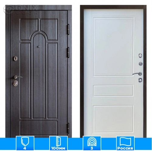 Входная дверь Престиж 125598 белый матовый