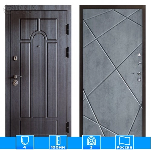 Входная дверь Престиж 125605 бетон темный