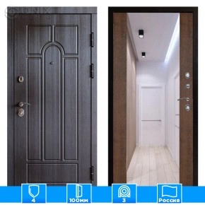 Входная дверь Престиж 125618 Зеркало дуб