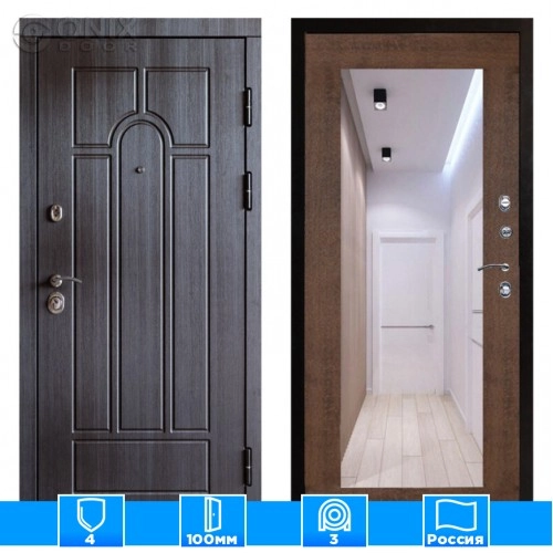 Входная дверь Престиж 125621 Зеркало триумф дуб