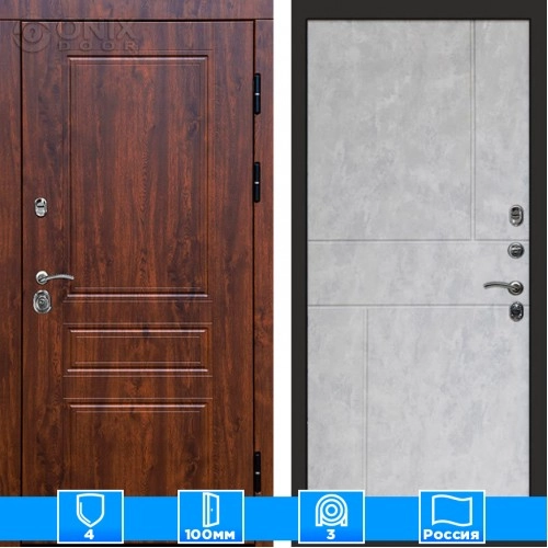 Входная дверь Престиж 125628 дуб бетон светлый