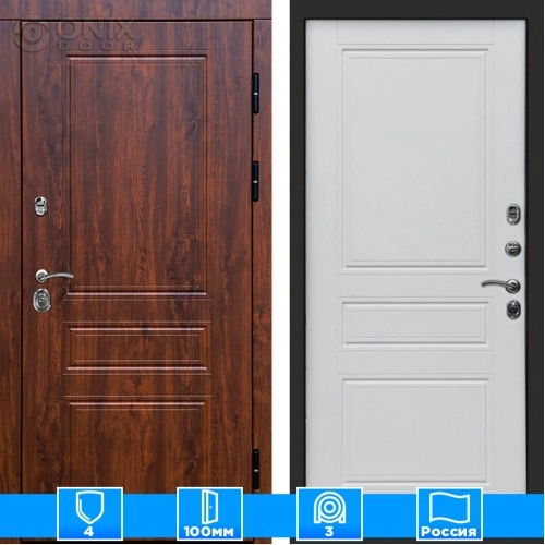 Входная дверь Престиж 125630 дуб белый матовый