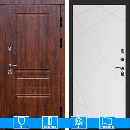 Входная дверь Престиж 125636 дуб белый