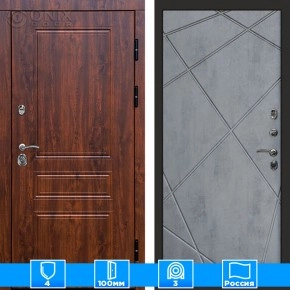 Входная дверь Престиж 125637 дуб бетон темный