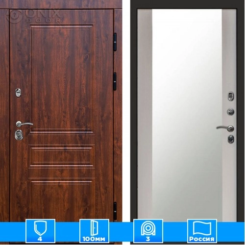 Входная дверь Престиж 125651 дуб Зеркало лиственница