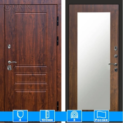 Входная дверь Престиж 125653 дуб Зеркало триумф дуб