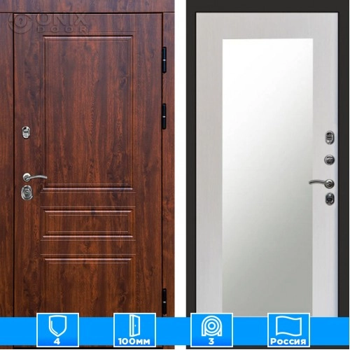 Входная дверь Престиж 125654 дуб Зеркало триумф лиственница