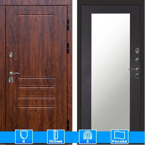 Входная дверь Престиж 125655 дуб Зеркало триумф венге