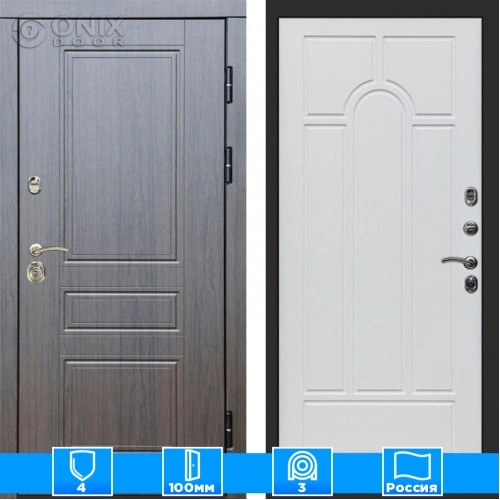 Входная дверь Престиж 125656 венге Арка белое дерево