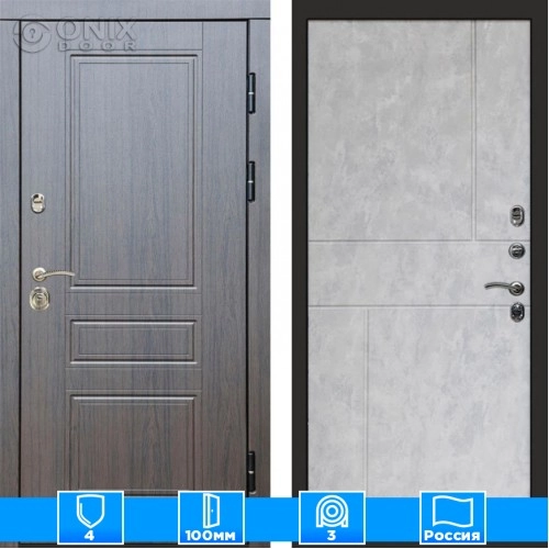 Входная дверь Престиж 125660 венге бетон светлый