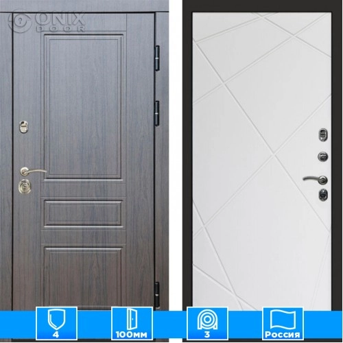 Входная дверь Престиж 125668 венге белый