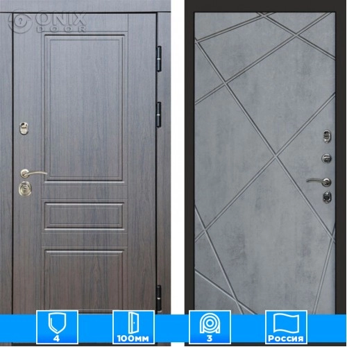 Входная дверь Престиж 125669 венге бетон темный