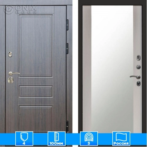 Входная дверь Престиж 125683 венге Зеркало лиственница