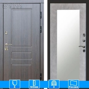 Входная дверь Престиж 125684 венге Зеркало триумф бетон светлый
