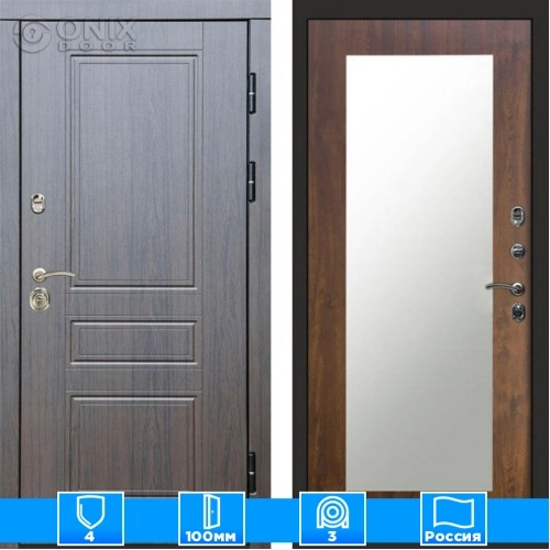 Входная дверь Престиж 125685 венге Зеркало триумф дуб