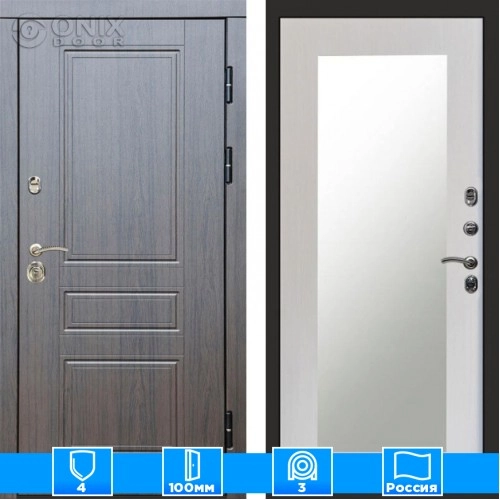 Входная дверь Престиж 125686 венге Зеркало триумф лиственница