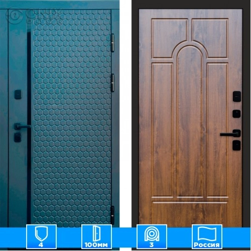 Входная дверь Престиж 125689 Графит Арка дуб