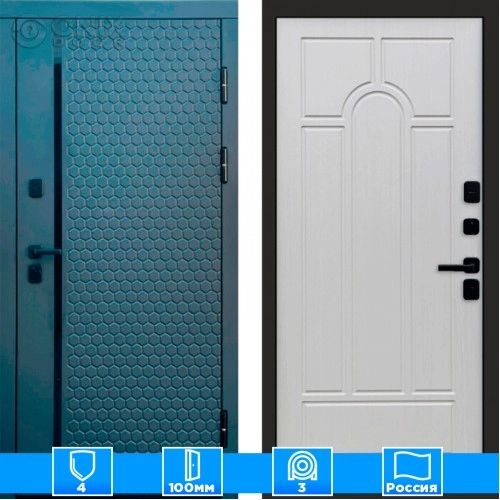 Входная дверь Престиж 125690 Графит Арка лиственница