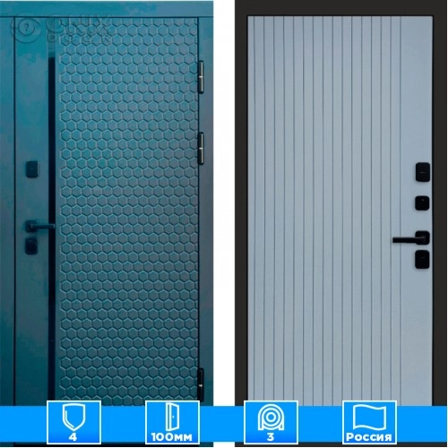 Входная дверь Престиж 125694 Графит Flat грей софт