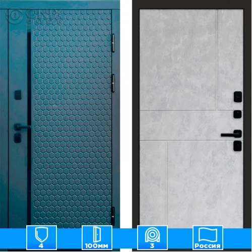 Входная дверь Престиж 125696 Графит бетон светлый