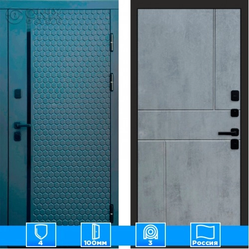 Входная дверь Престиж 125697 Графит бетон темный