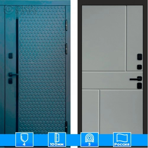 Входная дверь Престиж 125698 Графит серый софт