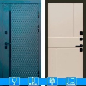 Входная дверь Престиж 125699 Графит слоновая кость