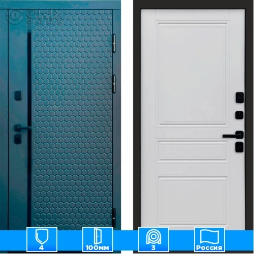 Входная дверь Престиж 125705 Графит белый матовый