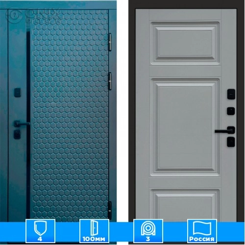 Входная дверь Престиж 125712 Графит грей софт