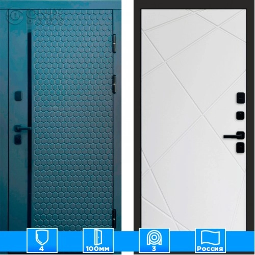 Входная дверь Престиж 125715 Графит белый