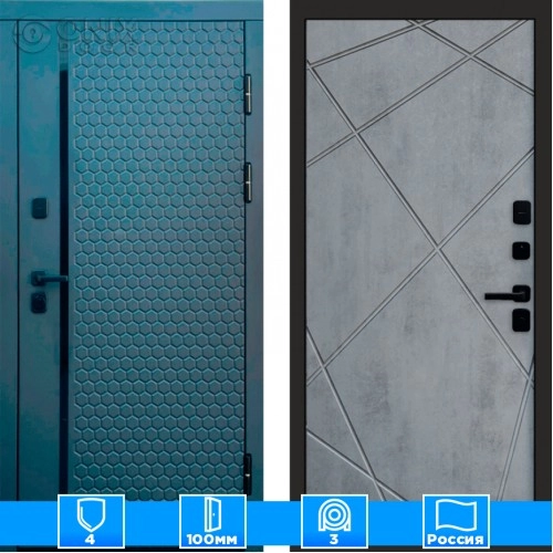 Входная дверь Престиж 125717 Графит бетон темный