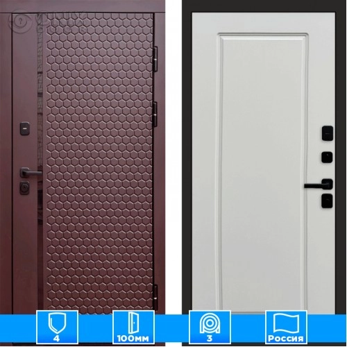 Входная дверь Престиж 125771 Шоколад слоновая кость