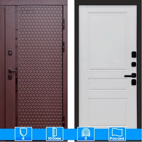 Входная дверь Престиж 125772 Шоколад белый матовый