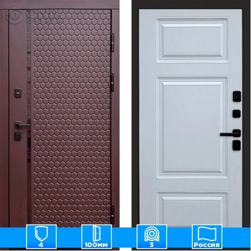 Входная дверь Престиж 125777 Шоколад белый софт