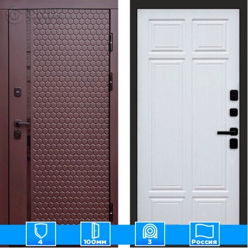 Входная дверь Престиж 125781 Шоколад Лиственница премиум