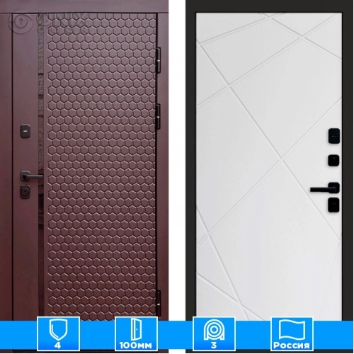 Входная дверь Престиж 125782 Шоколад белый