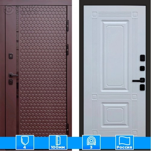 Входная дверь Престиж 125785 Шоколад белый софт