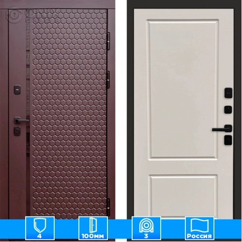 Входная дверь Престиж 125791 Шоколад слоновая кость