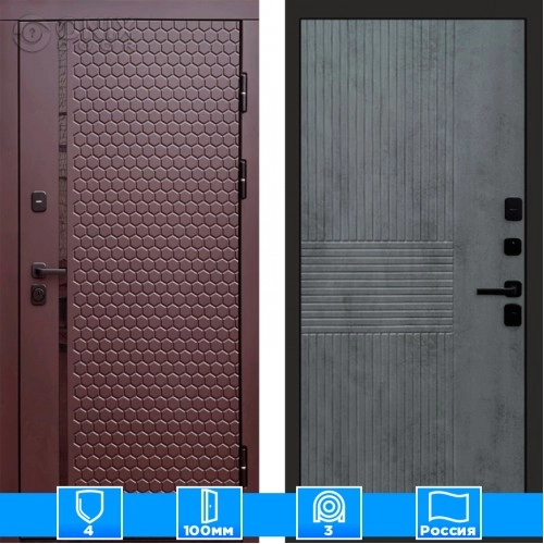 Входная дверь Престиж 125792 Шоколад бетон темный