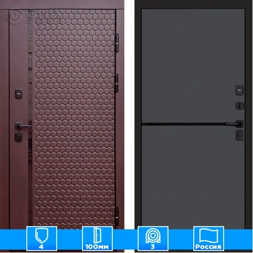 Входная дверь Престиж 125795 Шоколад графит