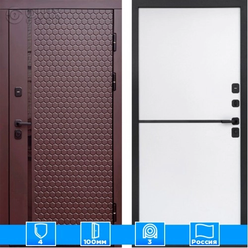 Входная дверь Престиж 125796 Шоколад white