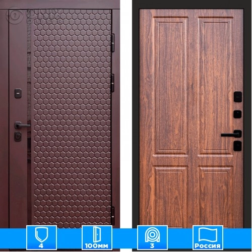 Входная дверь Престиж 125798 Шоколад Орех стандарт