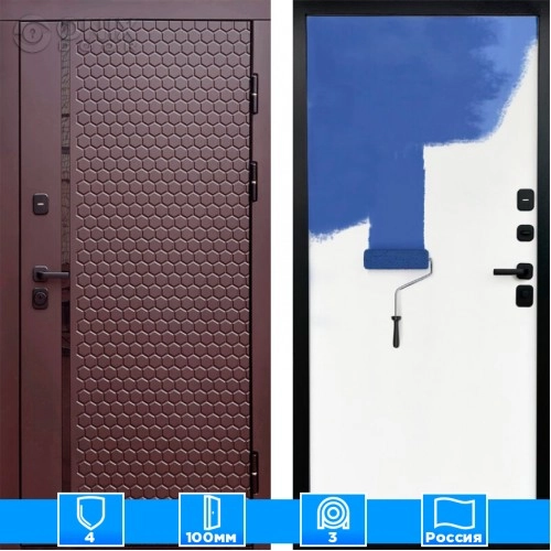 Входная дверь Престиж 125799 Шоколад под покраску