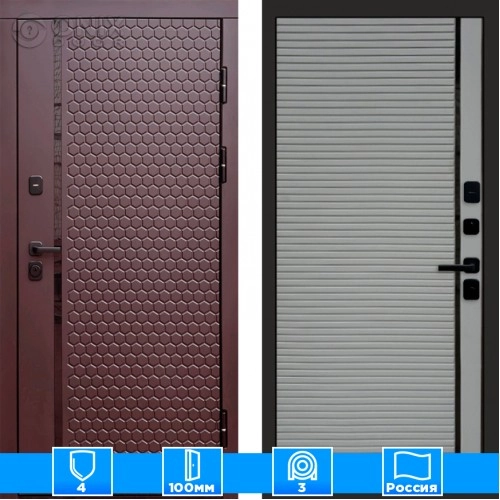 Входная дверь Престиж 125801 Шоколад porte грей софт