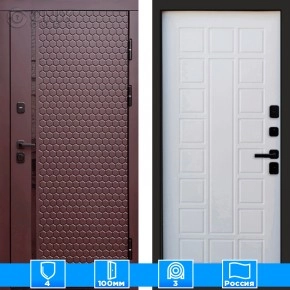 Входная дверь Престиж 125804 Шоколад белое дерево