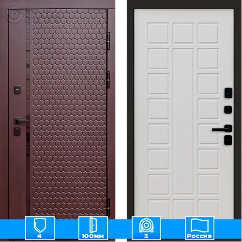 Входная дверь Престиж 125805 Шоколад бежевый матовый