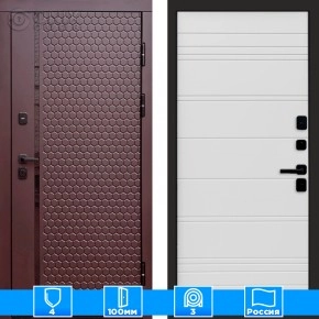 Входная дверь Престиж 125808 Шоколад Шоколад white line