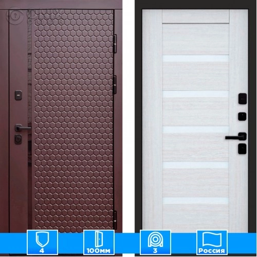 Входная дверь Престиж 125812 Шоколад Царга лиственница