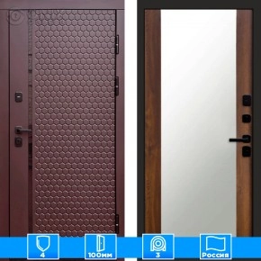 Входная дверь Престиж 125816 Шоколад Зеркало дуб